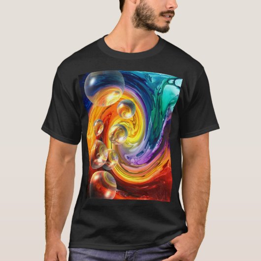 Abstract kunstwerk Mannen T-shirt (Voorkant)