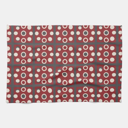 Abstract Kunstwerk Met Cirkelvormen Theedoek (Horizontaal)