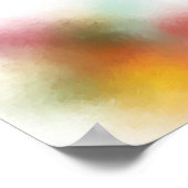 Abstract kunstwerk Rood Geel Blauw Groen Paars Roz Poster (Hoek)