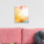 Abstract kunstwerk Rood Geel Blauw Paars Groen Roz Canvas Afdruk (Insitu (Woonkamer))