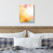 Abstract kunstwerk Rood Geel Blauw Paars Groen Roz Canvas Afdruk (Insitu (Slaapkamer))