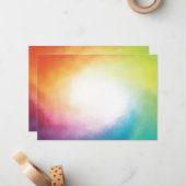 Abstract kunstwerk rood geel Oranje groen blanco Notitiekaartje (Voorkant / Achterkant in situ)