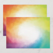 Abstract kunstwerk rood geel Oranje groen blanco Notitiekaartje (Voorkant / Achterkant)