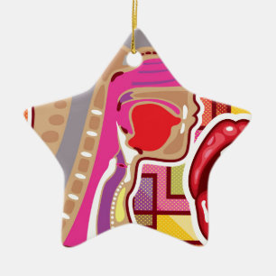 Abstract kunstwerk Throat n Nose-diagram Keramisch Ornament