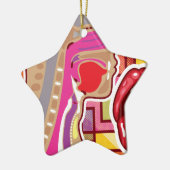 Abstract kunstwerk Throat n Nose-diagram Keramisch Ornament (Links)