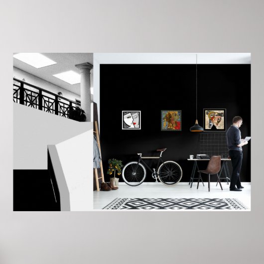 Abstract kunstwerk van Leslie Sigal Javorek Poster (Voorkant)