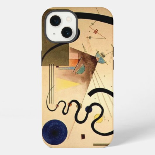 Abstract kunstwerk van Wassily Kandinsky iPhone Hoesje (Achterkant)