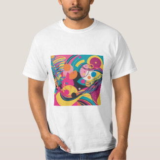 Abstract kunstwerkontwerp dat levendig is t-shirt
