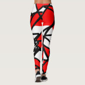 Abstract kunstzwart-witminimalisme leggings (Achterkant)