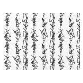 Abstract kunstzwart-witminimalisme tafelkleed (Voorkant (Horizontaal))