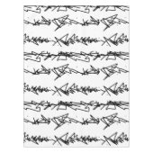 Abstract kunstzwart-witminimalisme tafelkleed (Voorkant)