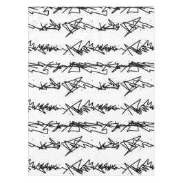 Abstract kunstzwart-witminimalisme tafelkleed