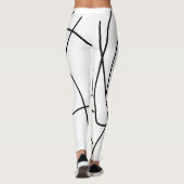 Abstract kunstzwart-wittekenteken minimalisme leggings (Achterkant)