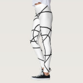 Abstract kunstzwart-wittekenteken minimalisme leggings (Links)