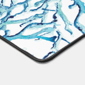 Abstract kustmonogram  blauw bureaumat (Hoek)