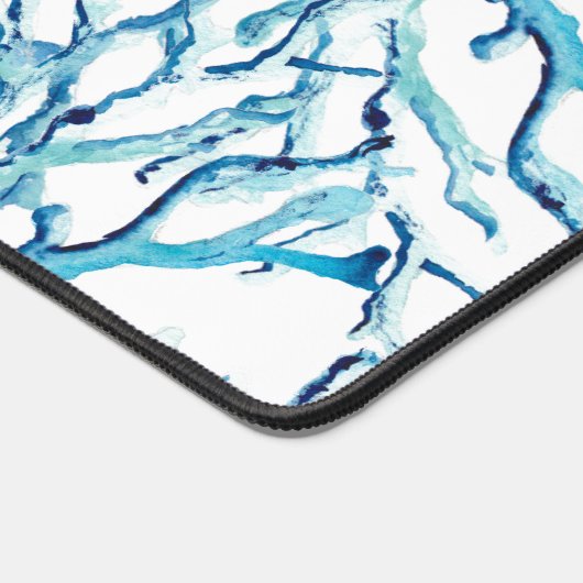 Abstract kustmonogram blauw bureaumat (Hoek)