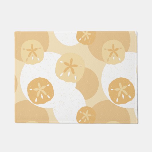 Abstract kustpatroon van levende zanddollar deurmat (Voorkant)