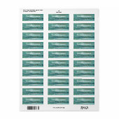 Abstract  Kustwerk Blauwgroen personaliseren Etiket (Full Sheet)