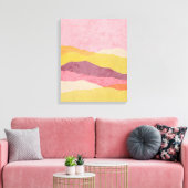 Abstract laag landschap in warme tonen canvas afdruk (Insitu (Woonkamer))