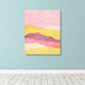 Abstract laag landschap in warme tonen canvas afdruk (Insitu (Houten vloer))