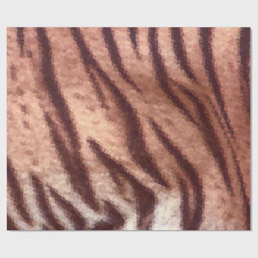 Abstract laagpoly-tijgerbonpatroon. Natuur Cadeaupapier (Vlak)