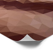 Abstract laagpoly-tijgerbonpatroon. Natuur Poster (Hoek)