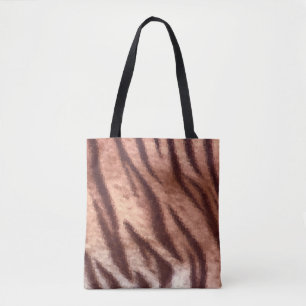 Abstract laagpoly-tijgerbonpatroon. Natuur Tote Bag