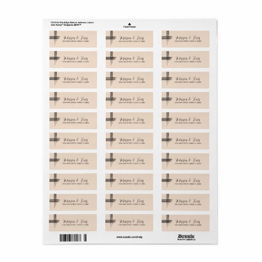 Abstract label Tan Weddenschap (Full Sheet)