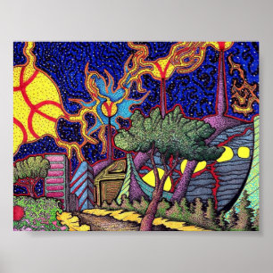 Abstract laboratorium poster