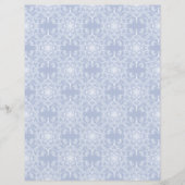 Abstract Lacy Fractal Snowflake Pattern op Blue (Voorkant)