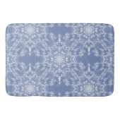 Abstract Lacy Fractal Snowflake Pattern op Blue Badmat (Voorkant)