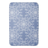 Abstract Lacy Fractal Snowflake Pattern op Blue Badmat (Voorkant Verticaal)
