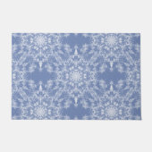 Abstract Lacy Fractal Snowflake Pattern op Blue Deurmat (Voorkant)