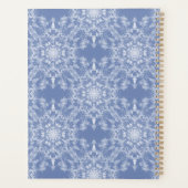 Abstract Lacy Fractal Snowflake Pattern op Blue Planner (Achterkant)