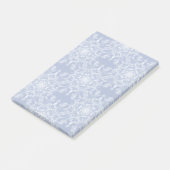 Abstract Lacy Fractal Snowflake Pattern op Blue Post-it® Notes (Schuin)