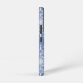Abstract Lacy Fractal Snowflake Pattern op Blue Samsung Galaxy Hoesje (Rechterkant)