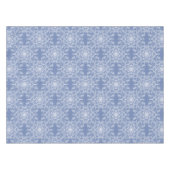 Abstract Lacy Fractal Snowflake Pattern op Blue Tafelkleed (Voorkant (Horizontaal))