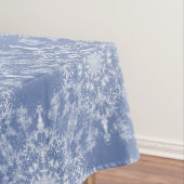 Abstract Lacy Fractal Snowflake Pattern op Blue Tafelkleed (Voorbeeld)