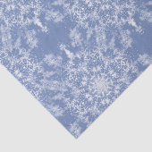Abstract Lacy Fractal Snowflake Pattern op Blue Tissuepapier (Detail)