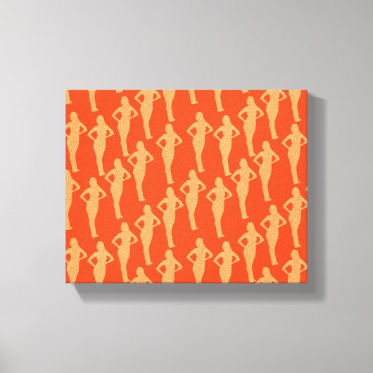 Abstract Lady Silhouette Canvas Afdruk (Voorkant)