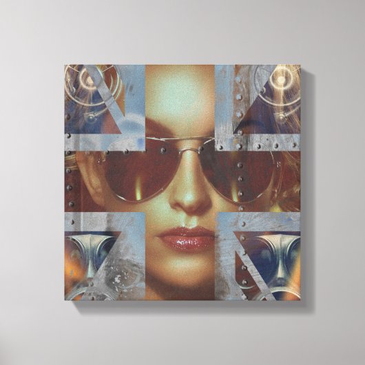 Abstract Lady Wrapped Canvas Afdruk (Voorkant)