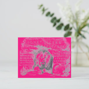 Abstract  lak roze Briefkaart