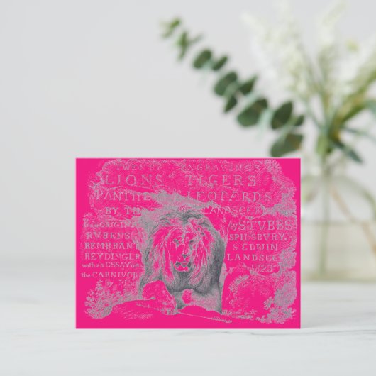 Abstract lak roze Briefkaart (Staand voorkant)