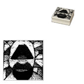 Abstract lamp mid century rubber stamp rubberstempel (Gestempeld)