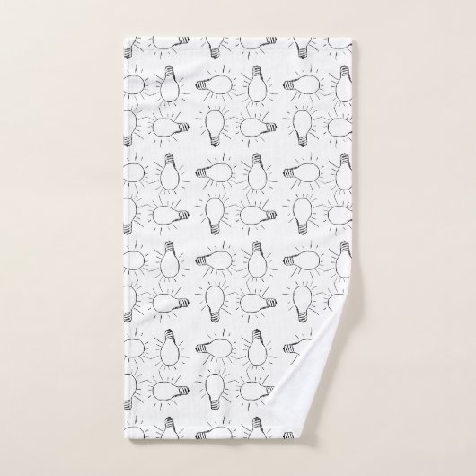 Abstract lamptekening bad handdoek (Handdoek)