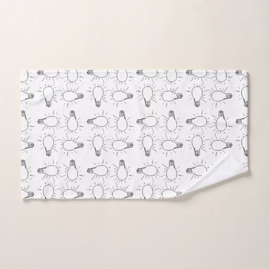 Abstract lamptekening bad handdoek (Handdoek)