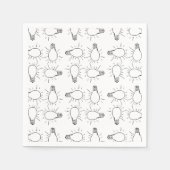 Abstract lamptekening servet (Voorkant)