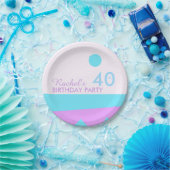 Abstract Land - 40e Verjaardagsfeestje Papier Bord (Feest)