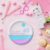 Abstract Land - 40e Verjaardagsfeestje Papier Bord (Feest)