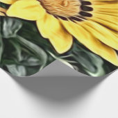 Abstract Land Yellow Daisy Cadeaupapier (Hoek)